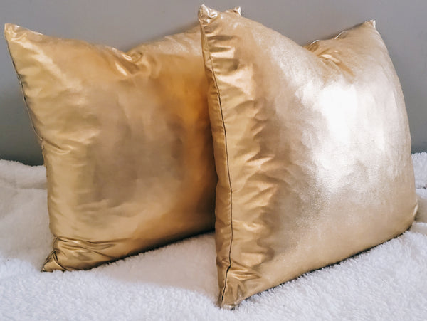 Gold Throw Pillow Decorative Pillow Covers Accent Cushion Sham Covers 18x18 RB & Co.