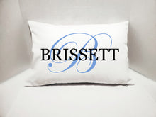 Load image into Gallery viewer, Personalized Surname Last Name  Custom Pillow Monogram Pillow Cushion Your Own Name Pillow Cushion | INCLUDES 12x18 INSERT + COVER