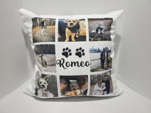 Load image into Gallery viewer, Personalized Pet Photo Collage Pillow| Create Your Own Pillow| Choose Your Pet Photos 18x18