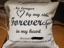 Load image into Gallery viewer, RB &amp; Co.  Memorial Photo Pillow| Option to Add A Quote Of Choice To The Back| Choose Your Quote |18x18