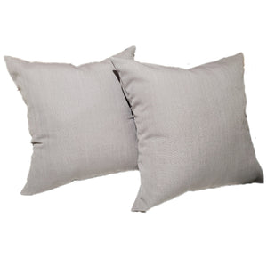 RB & Co. Taupe Cotton Linen Classic Pillow 18x18 Decorative Throw Pillow Covers  Set of 2