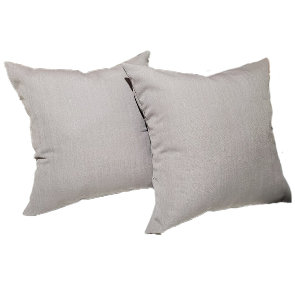 RB & Co. Taupe Cotton Linen Classic Pillow 18x18 Decorative Throw Pillow Covers  Set of 2