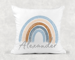 Personalized Rainbow Name Pillow, Nursery Decor, Kids Room Decor, Rainbow Decor, Pillow Cover + Insert 16x16