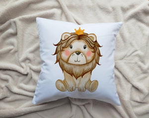 Personalized Lion Nursery Pillow, Nursery Decor,  Neutral Baby Room Decor,  Jungle Animal Decor