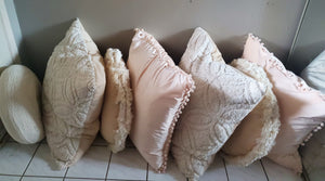 Neutral Beige Floor Pillow Collection for Rent, Rental Floor Cushions