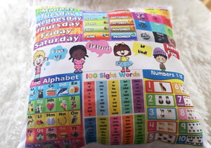 RB & Co Learning Pillow Kindergarten Grade 1 Sight Words