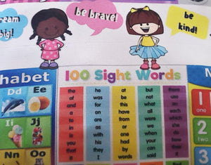 RB & Co Learning Pillow Kindergarten Grade 1 Sight Words