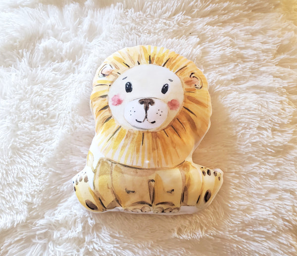 Lion Nursery Pillow, Nursery Decor,  Neutral Baby Room Decor,  Jungle Animal Decor