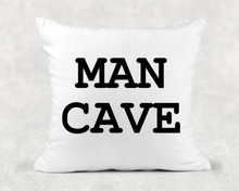 Load image into Gallery viewer, Personalized Man Cave Accent Cushion, Throw Pillow, Men&#39;s Gift, 18x18