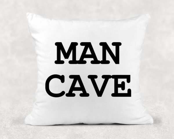 Man Cave Accent Cushion, Throw Pillow, Men's Gift, 18x18