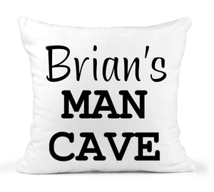 Man Cave Accent Cushion, Throw Pillow, Men's Gift, 18x18