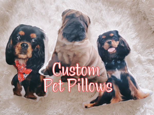 Custom Pet Pillow, Personalized Pet Cushion, Pet Memorial Gift, Stuffed Pet Cushion, Dog Cat Pillow