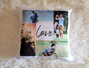 Custom Pillow, Personalized Photo Collage Pillow, Create Your Own Pillow, Choose Your Photos 18x18