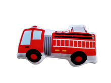 Load image into Gallery viewer, Firetruck Decorative Pillow, Firetruck Plush Toy, Boys Room Decor, Throw Pillows for Kids