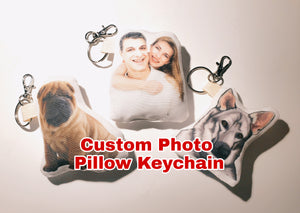 Custom 3D Keychain, Human Pet Photo Keychain, 3D Face Keyring, Personalized Keychain Gift