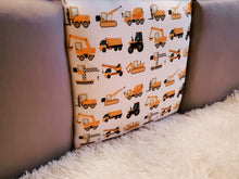 Load image into Gallery viewer, Construction Theme Kids Headboard Panels, Decorative Wall Cushion Panels, Kids Wall Protection, Kids Anti Collision Wall Cushions, Kids Wall Protection, Kids Wall Cushions