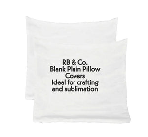DIY Craft Blank Plain White Sublimation Pillow Covers Wholesale Cushion RB & Co. 18x18