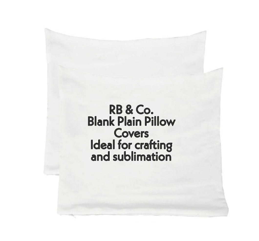 DIY Craft Blank Plain White Sublimation Pillow Covers Wholesale Cushion RB & Co. 18x18
