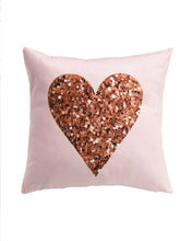 Load image into Gallery viewer, Pink Heart Printed Decorative Throw Accent Pillow Cushion 18x18