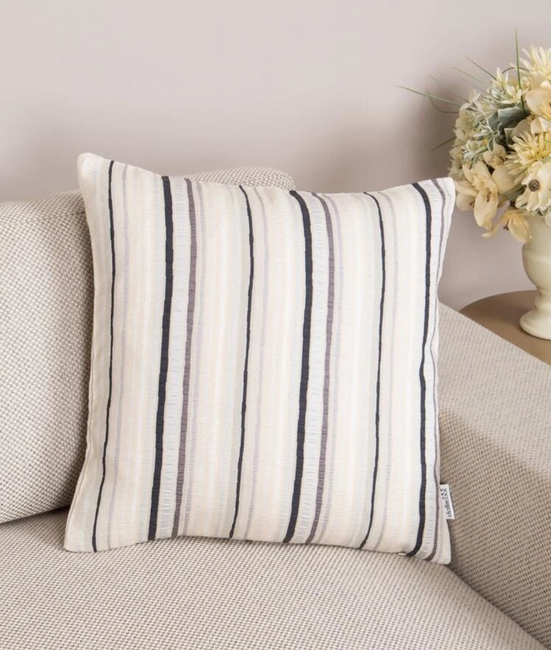 Textured ivory throw sales pillows