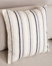 Load image into Gallery viewer, RB &amp; Co. Gray Ivory Striped Textured Decorative Accent Pillow 18x18