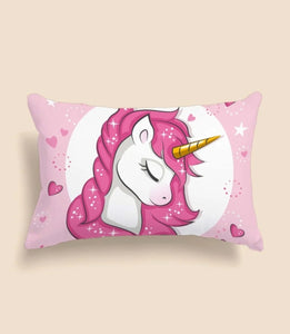 Unicorn Pink Lumbar Rectangular Print Decorative Throw Accent Pillow Cushion 12x20