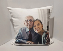 Load image into Gallery viewer, Personalized Photo Pillow, Custom Photo Pillow Cushion, INCLUDES 18x18 INSERT + COVER