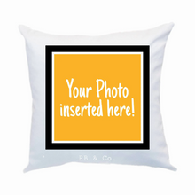 Load image into Gallery viewer, Personalized Photo Pillow, Custom Photo Pillow Cushion, INCLUDES 18x18 INSERT + COVER