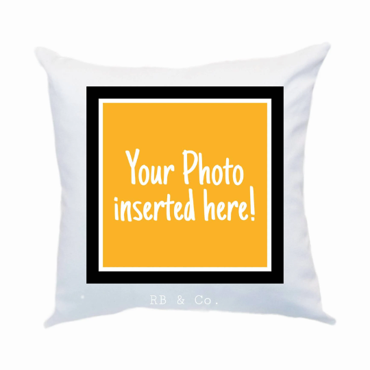 Personalized Photo Pillow, Custom Photo Pillow Cushion, INCLUDES 18x18 INSERT + COVER