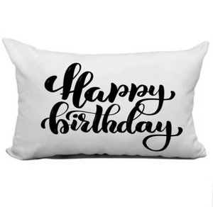 Happy Birthday Lumbar Pillow Gift Birthday Card Pillow 12x18 Many Styles!