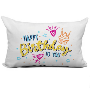 Happy Birthday Lumbar Pillow Gift Birthday Card Pillow 12x18 Many Styles!