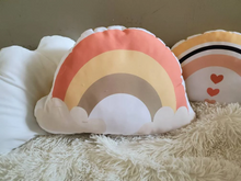 Load image into Gallery viewer, Rainbow Cloud Pillow Set, Personalized Nursery Pillow Set, Rainbow Baby, Gender Neutral Rainbow Nursery Decor, Baby Room Decor,