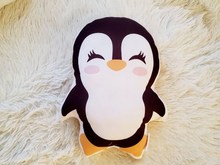 Load image into Gallery viewer, Penguin Pillow, Penguin Kids Room Decor Pillow, Penguin Soft Plushie Pillow, Gender Neutral Kida Room Decor