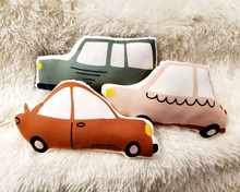 Load image into Gallery viewer, Vintage Car Throw Pillow, Car Nursery Decor, Kids Car Plush Toy, Car Room Decor