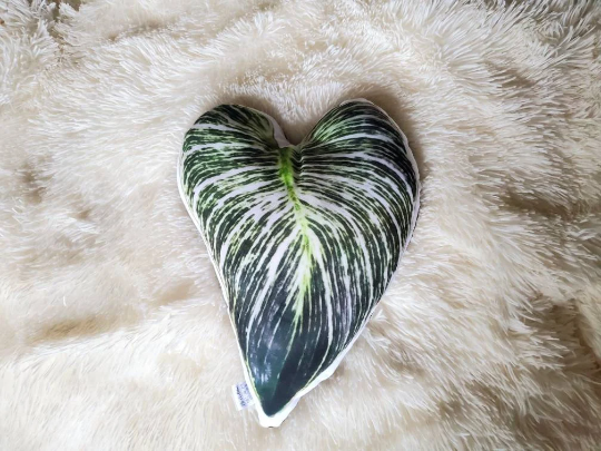 Philodendron Leaf Shaped Pillow, Leaf Decor, Plant Pillow, Plant Gift, Nature Lover Pillow Gift