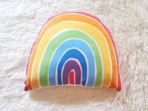 Rainbow Pillow, Nursery Pillow, Rainbow Baby, Colorful Red Rainbow Nursery Decor, Baby Room Decor,