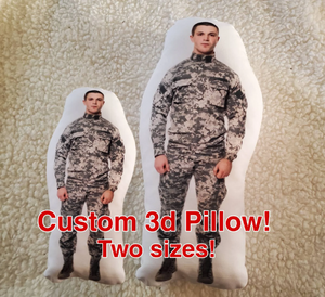 Custom 3D Deployment Pillow, 3D Military, Navy, Army, Marines Deployment Cushion Gift, Deployment Keepsake Doll