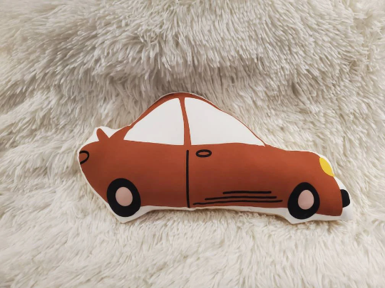 Vintage Car Throw Pillow Car Nursery Decor Kids Car Plush Toy