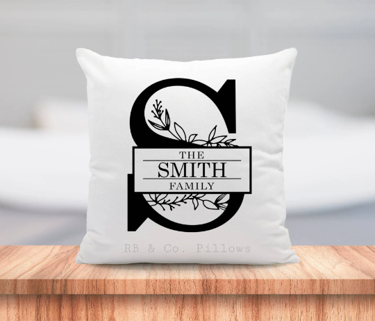 Custom Family Name Pillow, Personalized Gift,