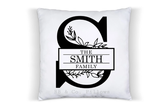 Custom Family Name Pillow, Personalized Gift,