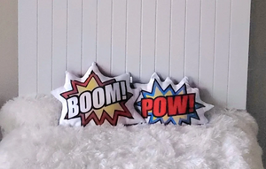Comic Superhero Pillow, Toddler Boy Pillow, Kids Room Decor, Boys Decor Cushion