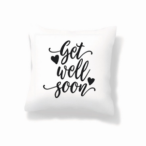Get Well Soon Pillow Cushion Gift Inspirational Quotes 18x18 COVER + INSERT