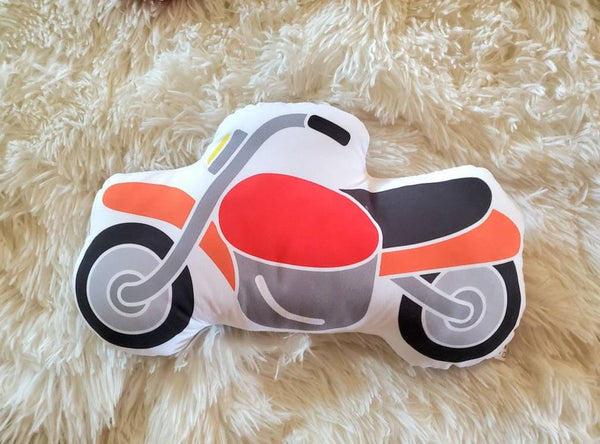 Kids Motorcycle Pillow, Dirtbike Pillow, Boy Nursery Decor, Boys Decorative Pillow, Kids Room Decor, Boys Room Decor