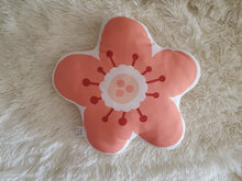 Load image into Gallery viewer, Pink Peach Boho Flower Pillow, Flower Pillow, Girls Decor, Flower Decor, Kids Decor