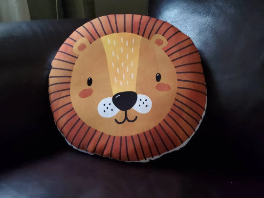 Lion Nursery Pillow, Jungle Nursery Decor, Animal Baby Room Decor, Lion Decor